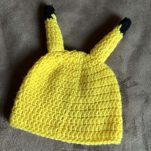 Pokémon Pikachu Handmade Crocheted Beanie Hat - Picture 9 of 11